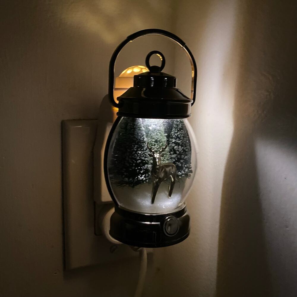 BATH & BODY WORK Gold Winter Forest Lantern Wallflower Night Light Up Plug In